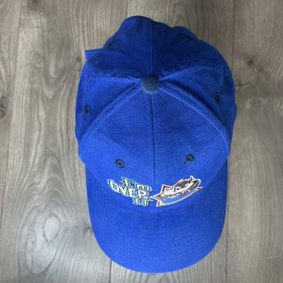 TAZ I'm Over It Blue Baseball Hat Cap Tasmanian Devil 1998 Looney Tunes - Picture 7 of 12